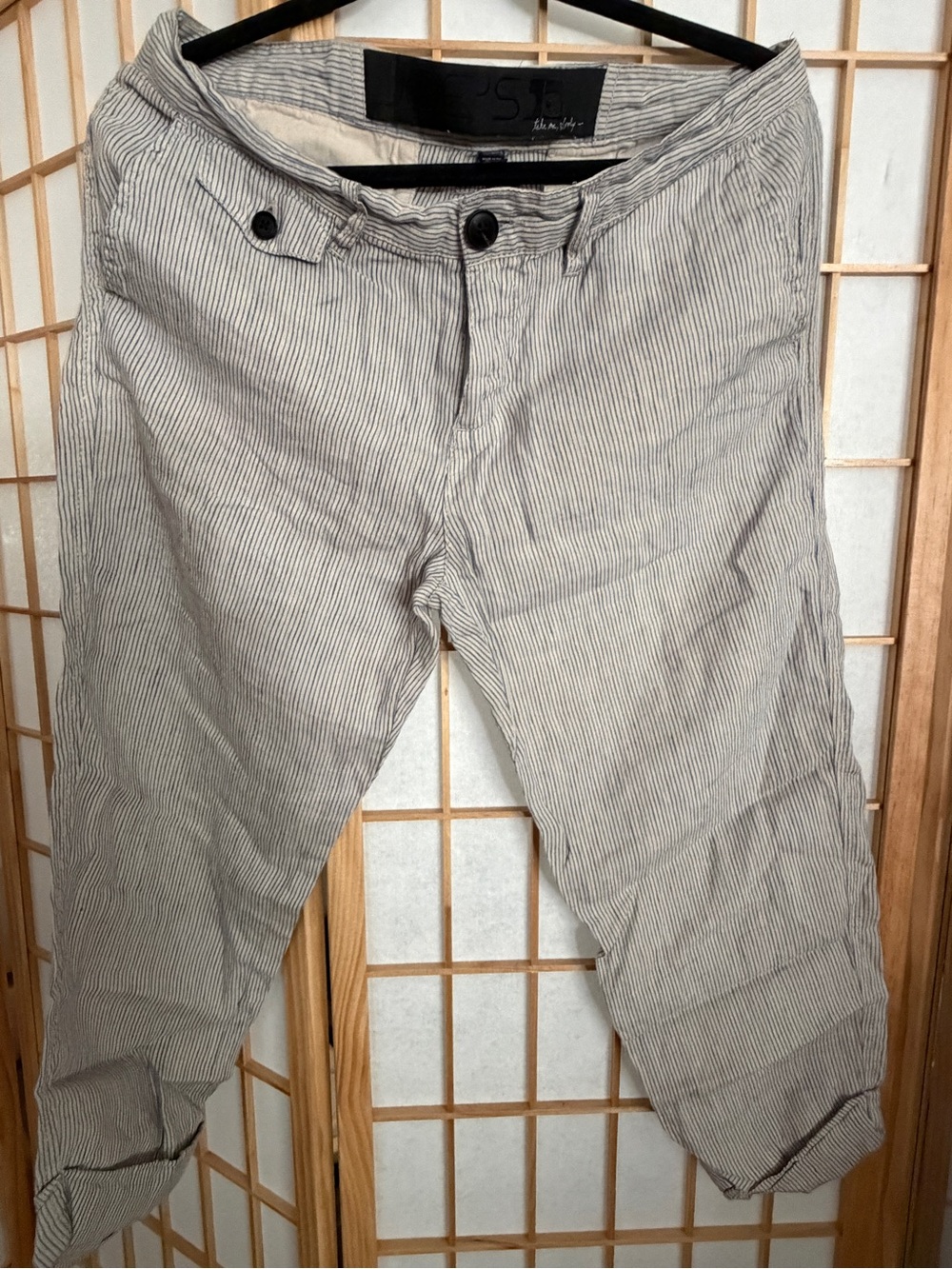 Joe’s Cotton Pinstripe Capri Pants